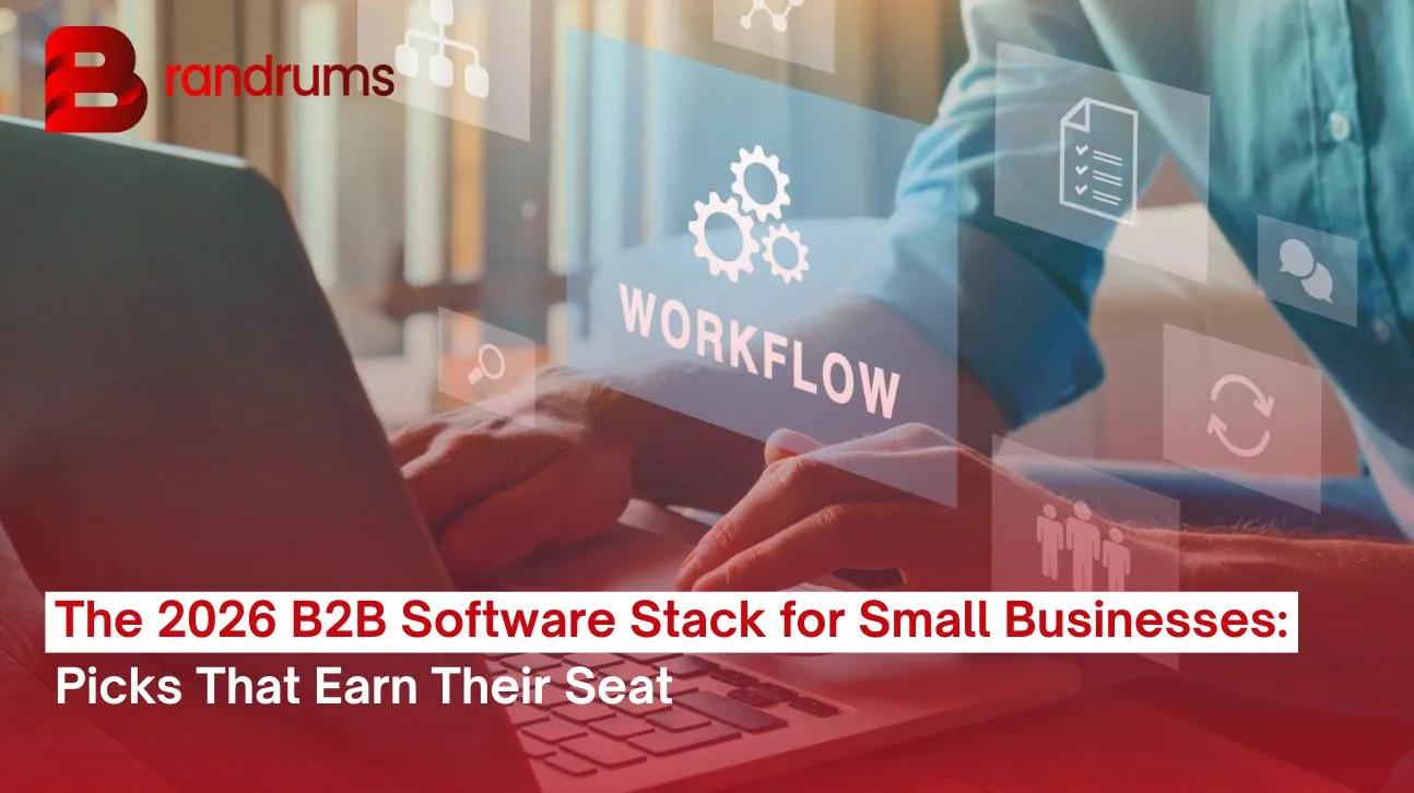 A 2026 B2B software stack for small businesses including CRM, accounting, project management, helpdesk, and payments tools