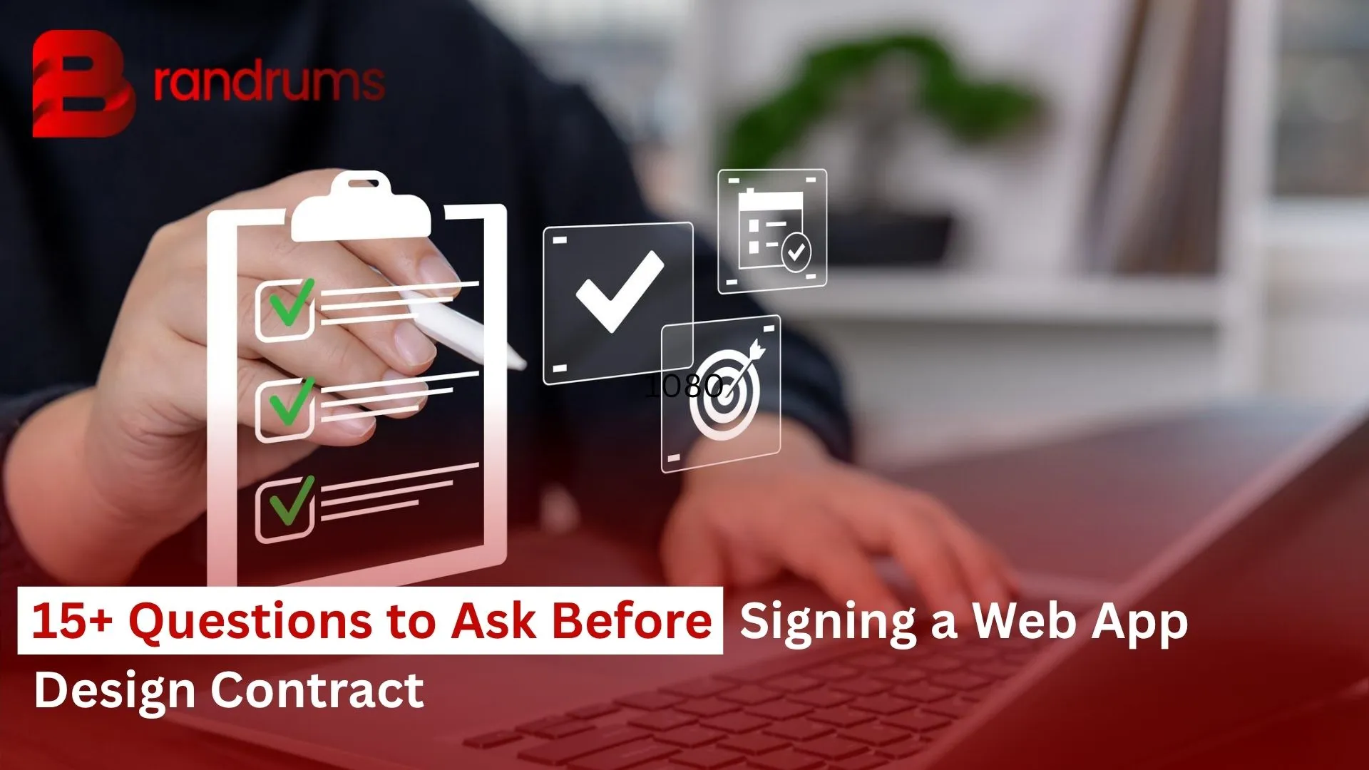 Founder reviewing a web app design contract questions checklist with a project manager